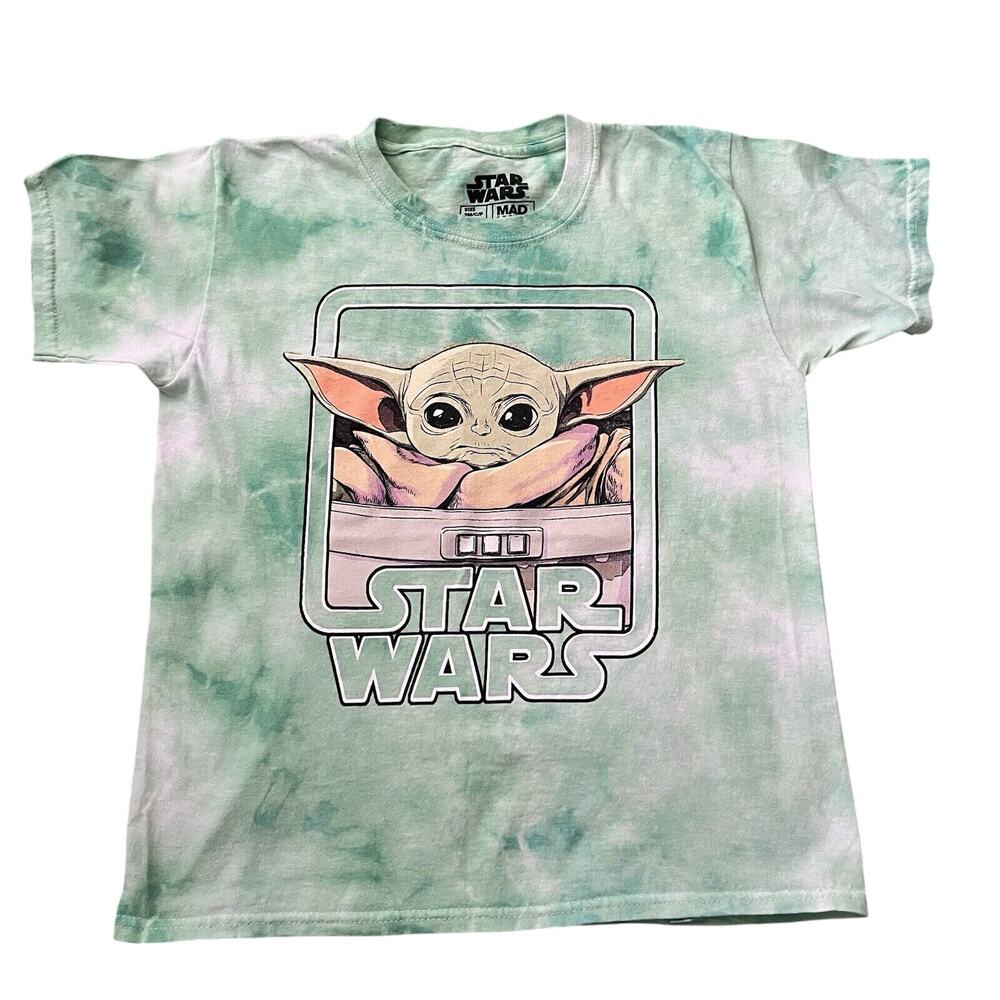 Yoda Tie-Dye Graphic T-Shirt Star Wars‎ Kids Short Sleeve Shirt Size S/M